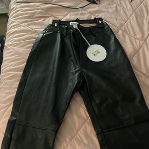 Black leather pants from princess Polly